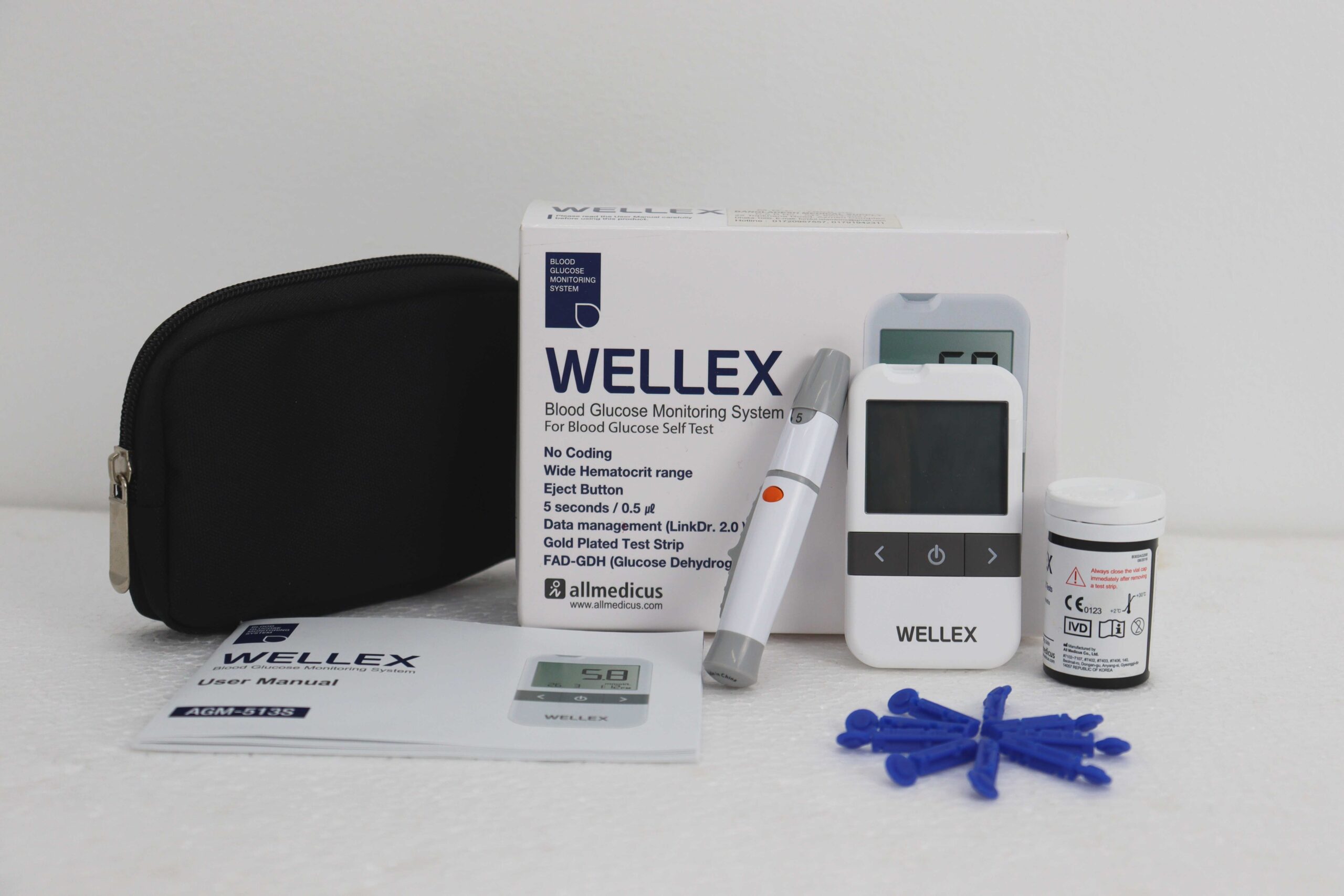 WELLEx  Blood Glucose Monitoring System- Made in South Korea