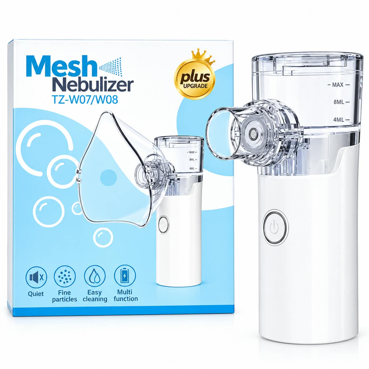 Mesh Nebulizer Rechargeable- TZ-W07/W08 – PLUS Upgrade!